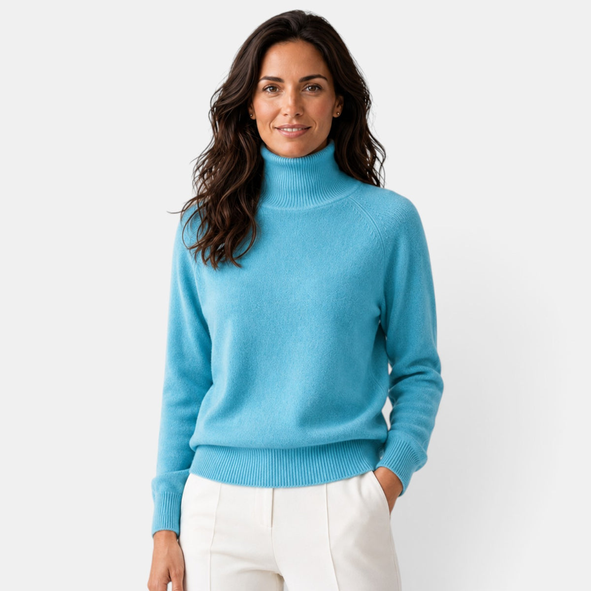 Suéter Mujer Cuello Alto Lana