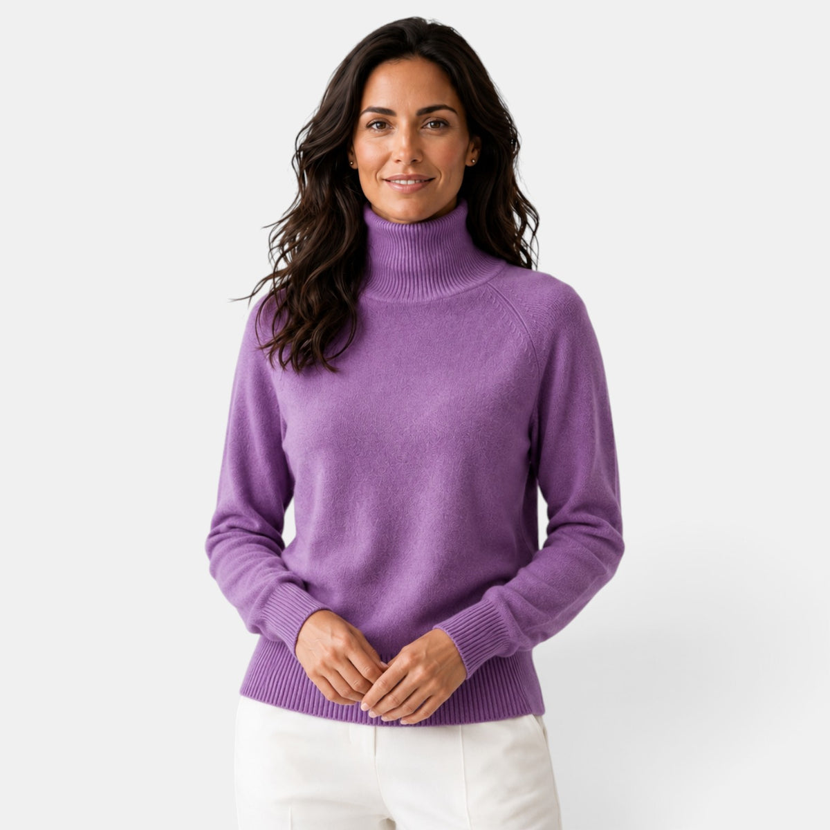 Suéter Mujer Cuello Alto Lana