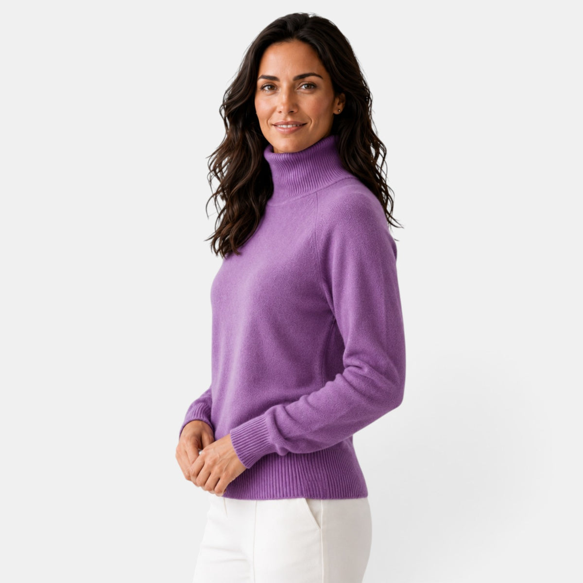 Suéter Mujer Cuello Alto Lana