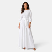 Vestido de Novia Largo con Cinturón