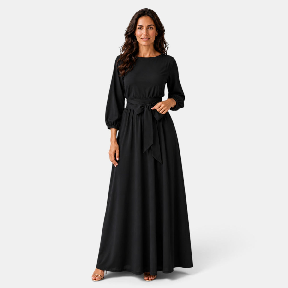 Vestido de Novia Largo con Cinturón