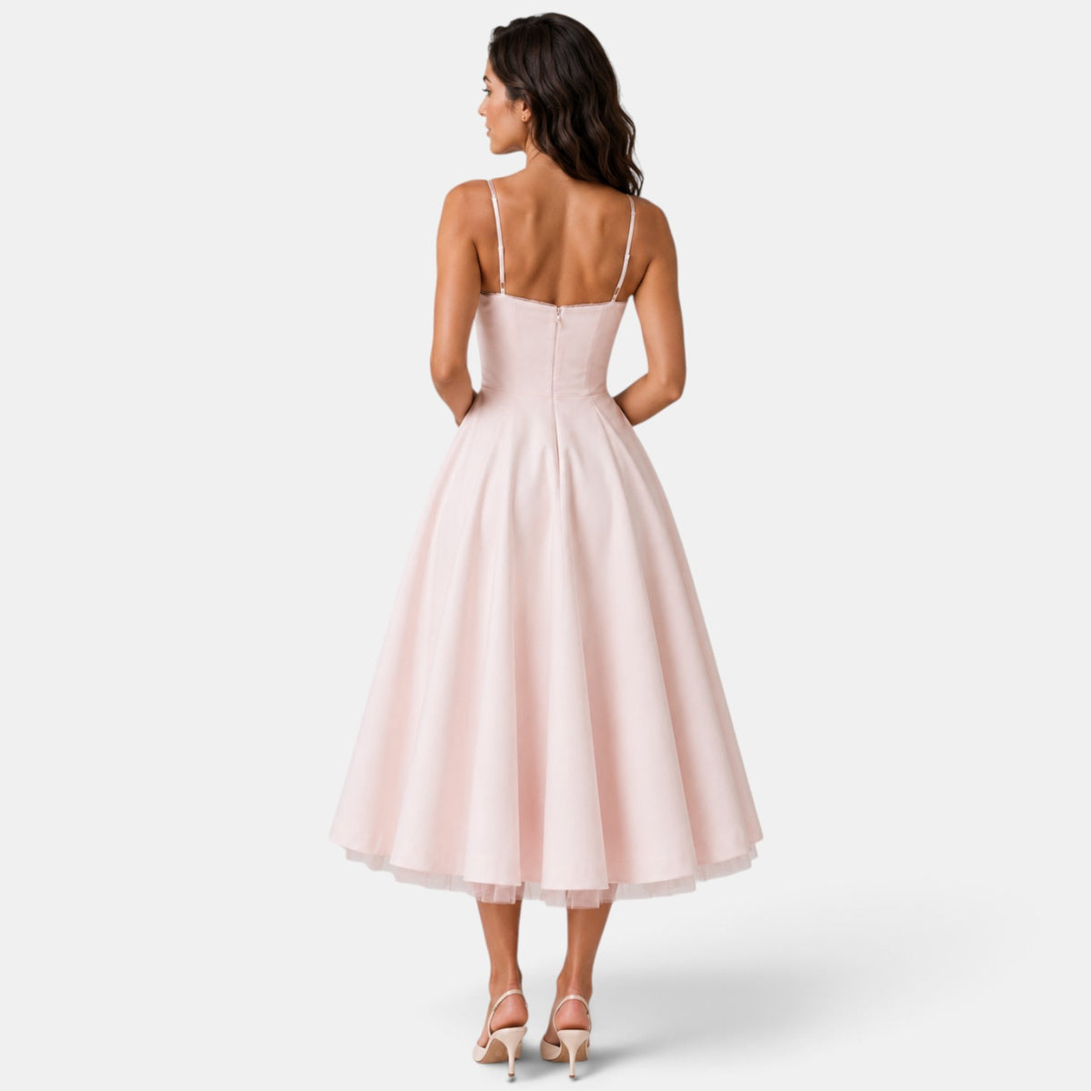 Vestido Midi Invitada de Boda Corset