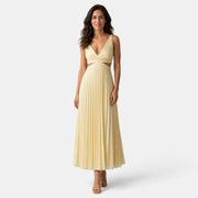 Vestido Invitada de Boda Midi Plisado Cut Out