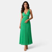 Vestido Invitada de Boda Midi Plisado Cut Out