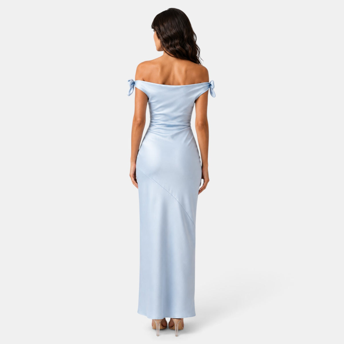 Vestido Largo Azul Invitada Boda
