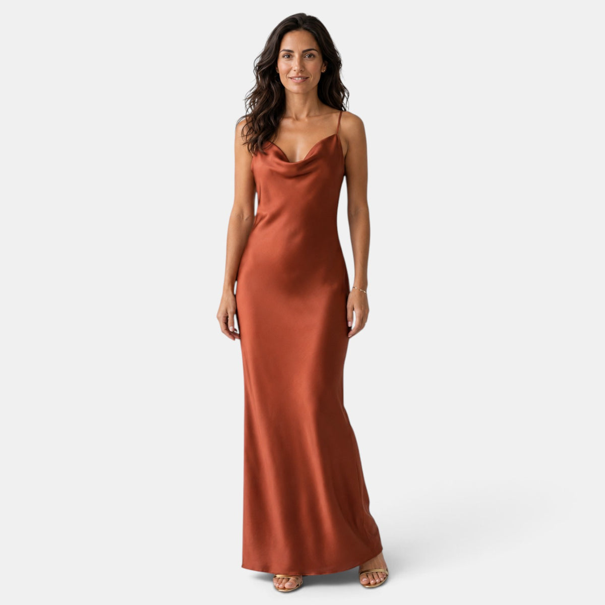 Long Open-Back Wedding Guest Dress