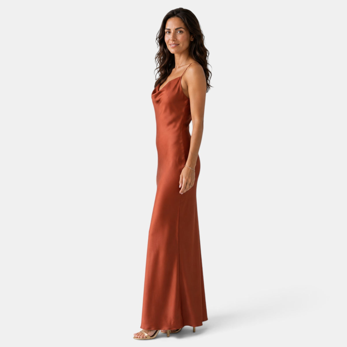 Long Open-Back Wedding Guest Dress