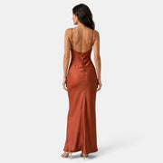 Long Open-Back Wedding Guest Dress