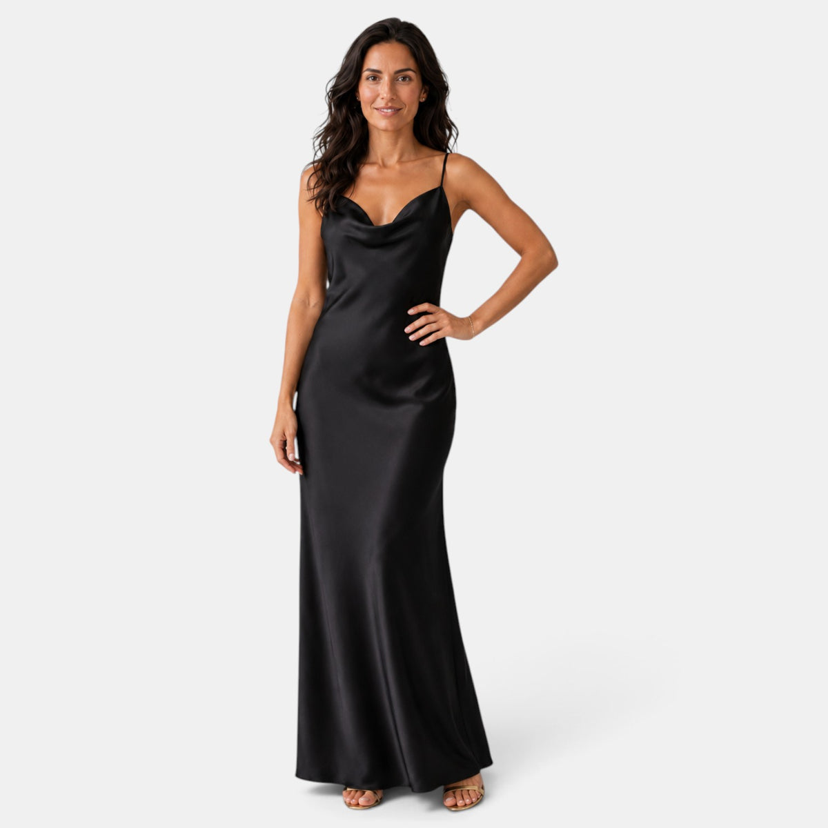 Long Open-Back Wedding Guest Dress