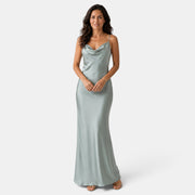 Long Open-Back Wedding Guest Dress