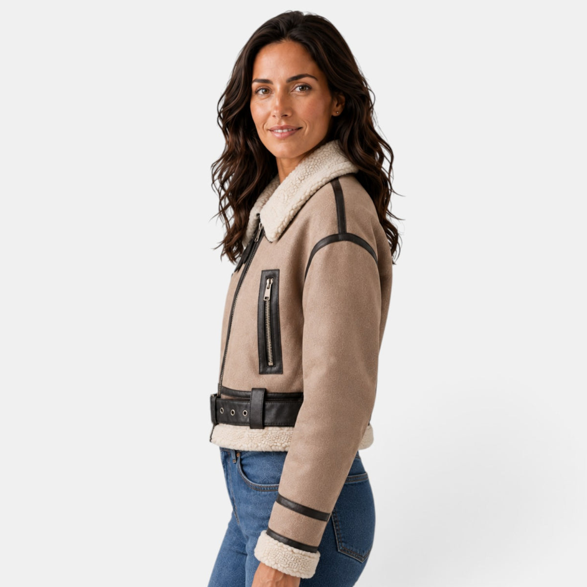 Chaqueta Aviador Mujer con Borreguito