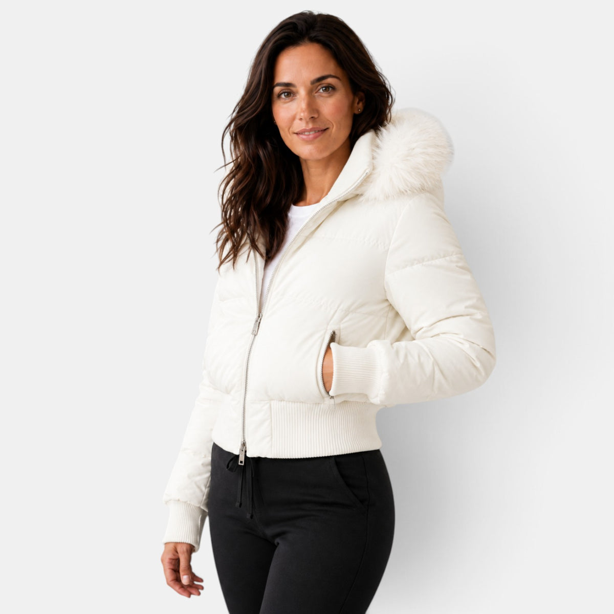 Chaqueta Acolchada Mujer Térmica con Capucha Desmontable
