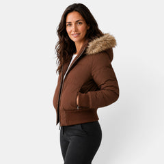 Chaqueta Acolchada Mujer Térmica con Capucha Desmontable