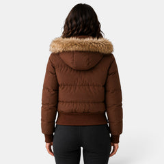 Chaqueta Acolchada Mujer Térmica con Capucha Desmontable
