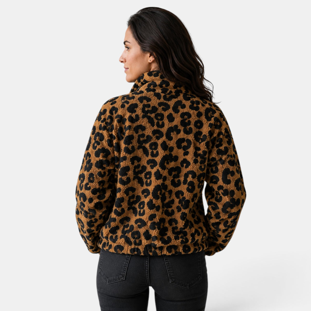 Chaqueta Mujer Leopardo con Cremallera