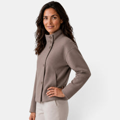 Chaqueta Mujer Lana Cuello Alto