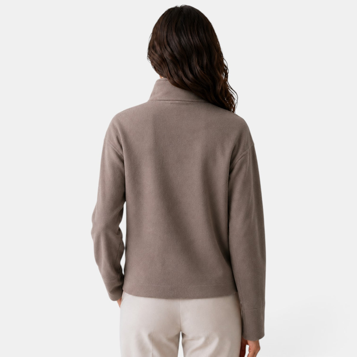 Chaqueta Mujer Lana Cuello Alto