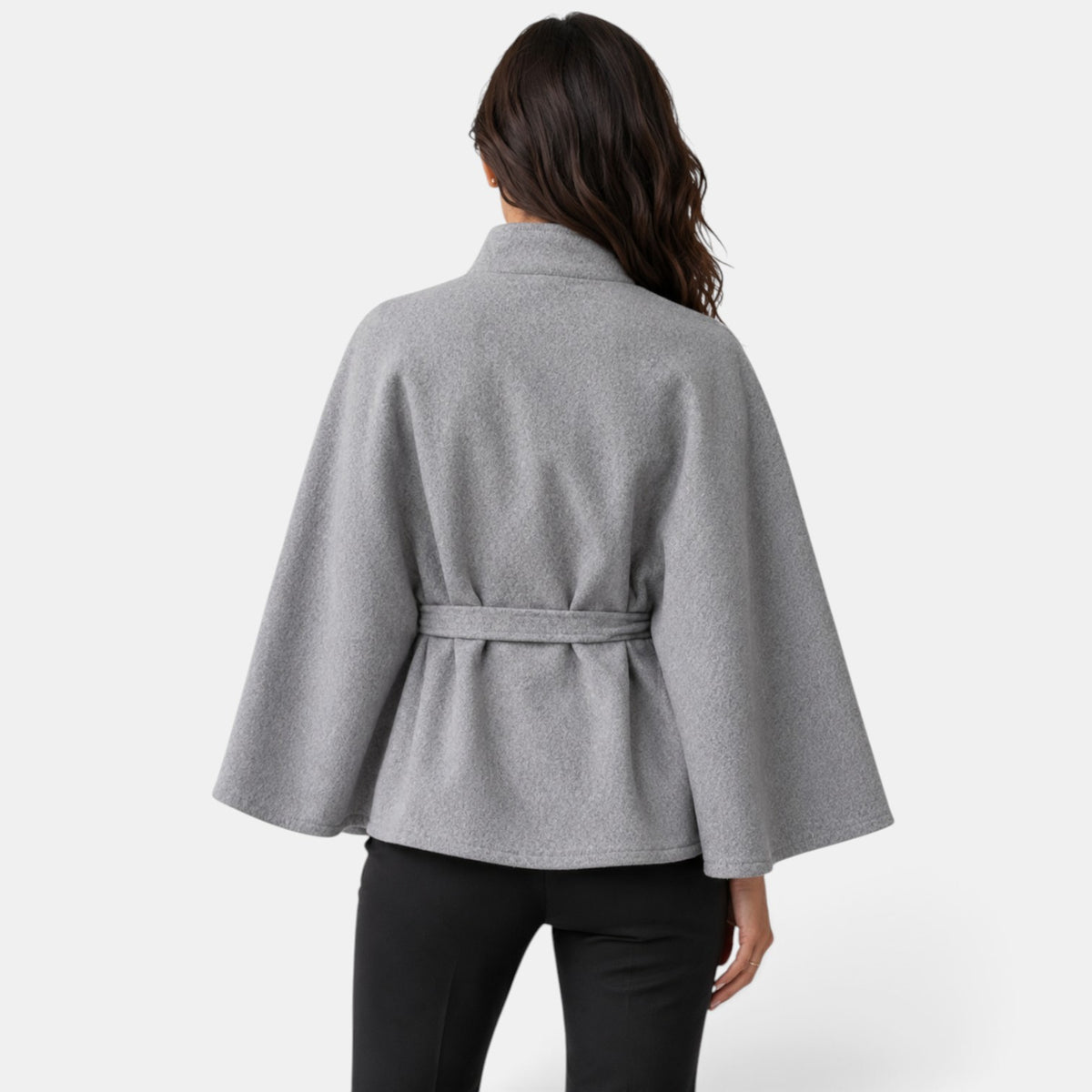 Capa de Lana Mujer con Cinturón - Elegante y Entallada