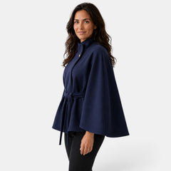 Capa de Lana Mujer con Cinturón - Elegante y Entallada