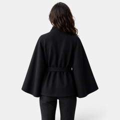 Capa de Lana Mujer con Cinturón - Elegante y Entallada