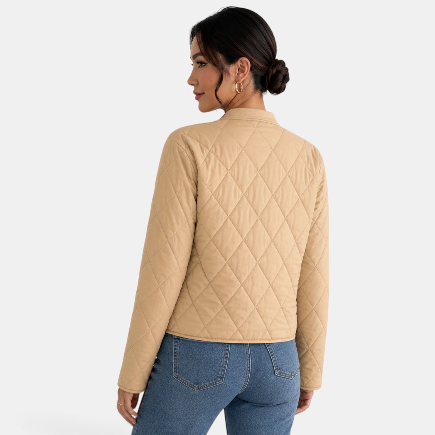 Chaqueta Algodón Mujer Elegante Otoño