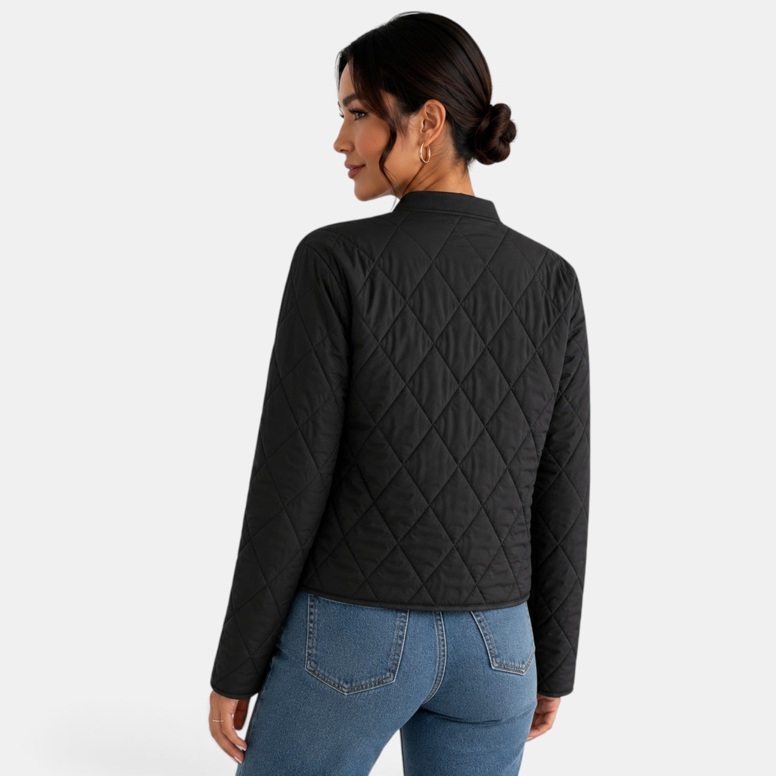 Chaqueta Algodón Mujer Elegante Otoño