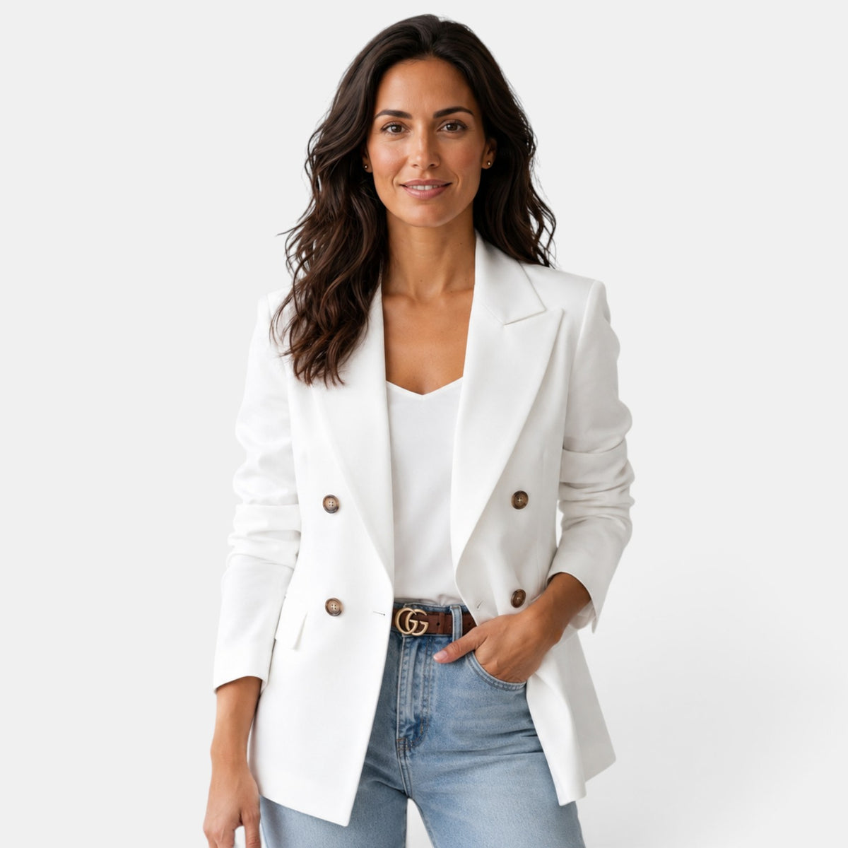 Blazer Mujer Cruzado con Solapa