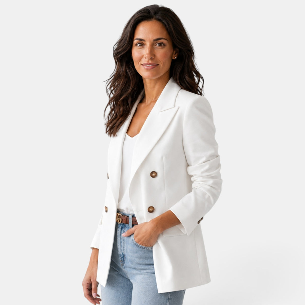 Blazer Mujer Cruzado con Solapa