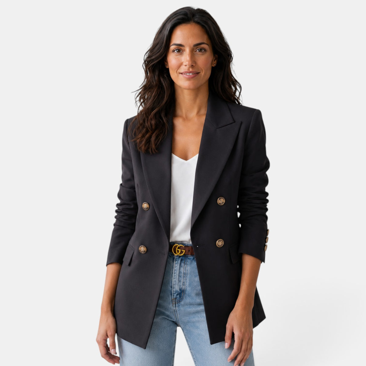 Blazer Mujer Cruzado con Solapa