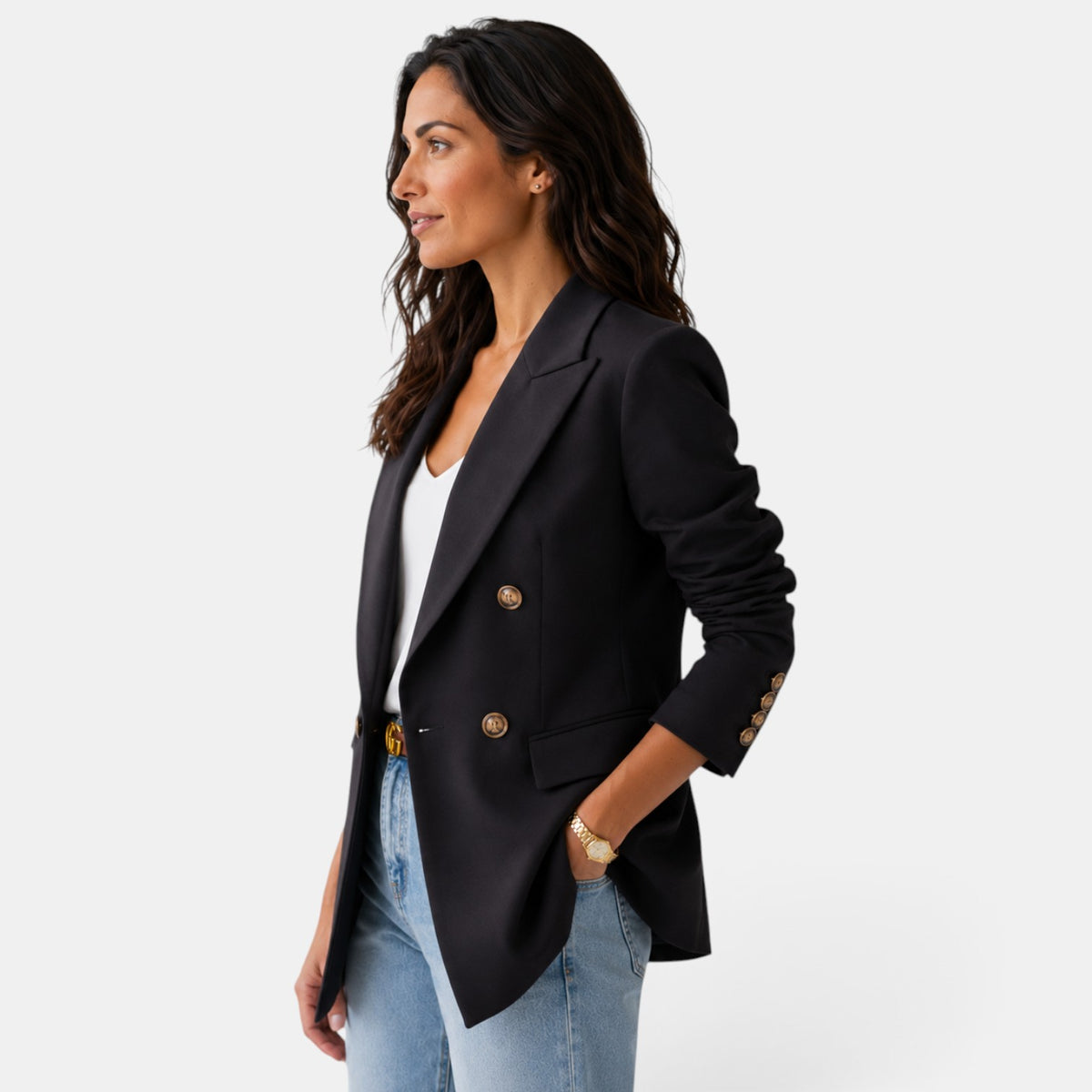 Blazer Mujer Cruzado con Solapa