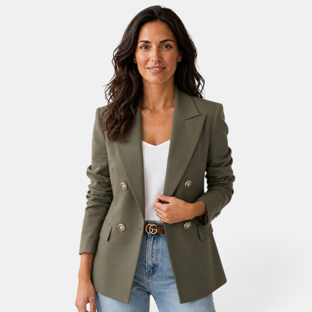 Blazer Mujer Cruzado con Solapa