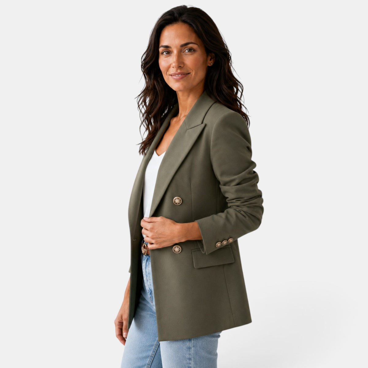 Blazer Mujer Cruzado con Solapa