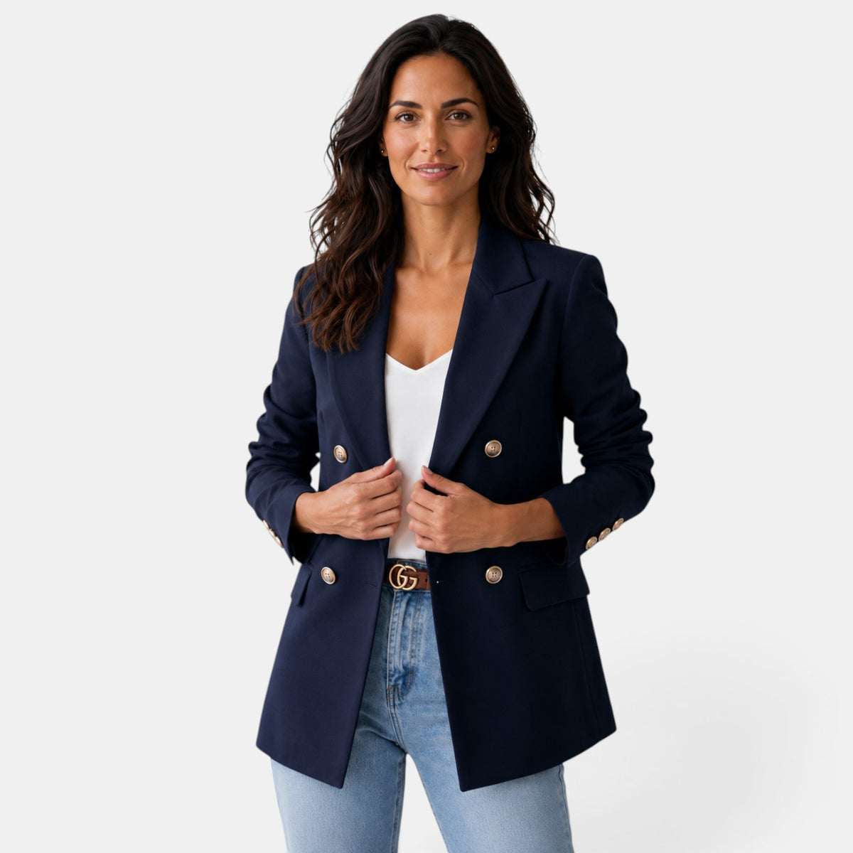 Blazer Mujer Cruzado con Solapa