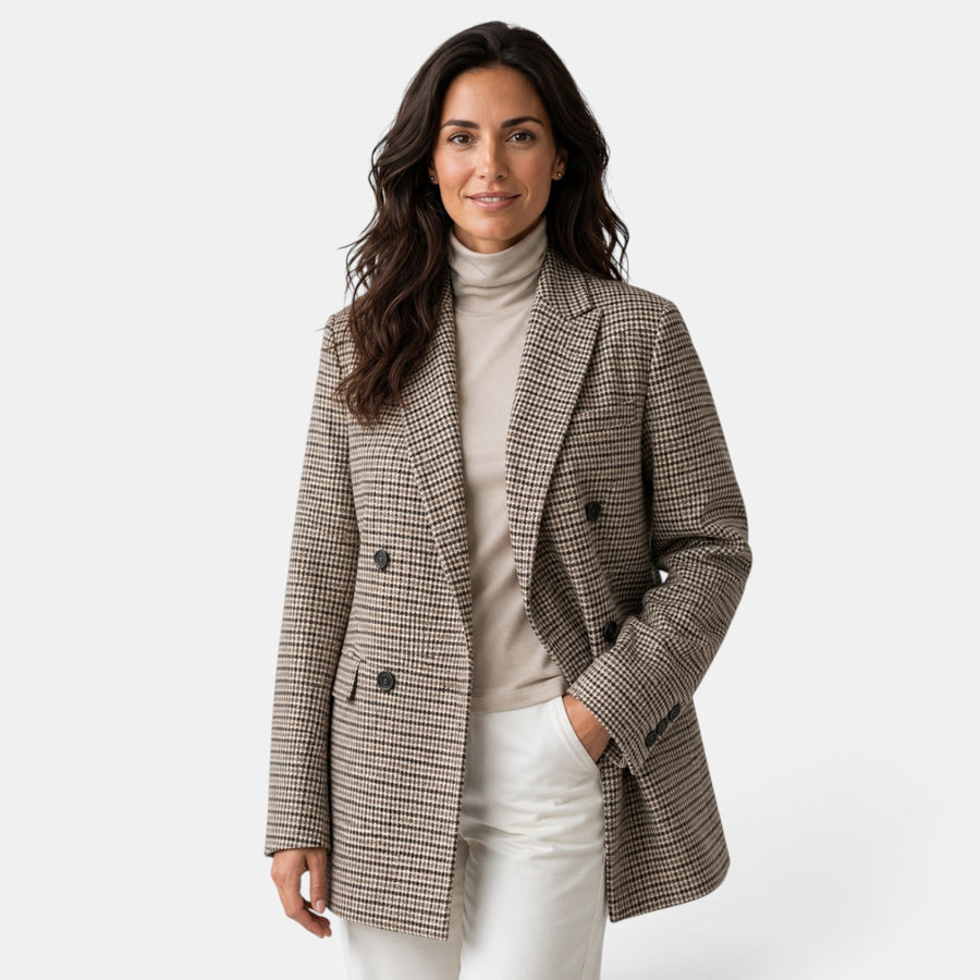 Blazer Oversize Mujer Pata de Gallo