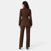 Women's Blazer and Straight-Leg Pants Set
