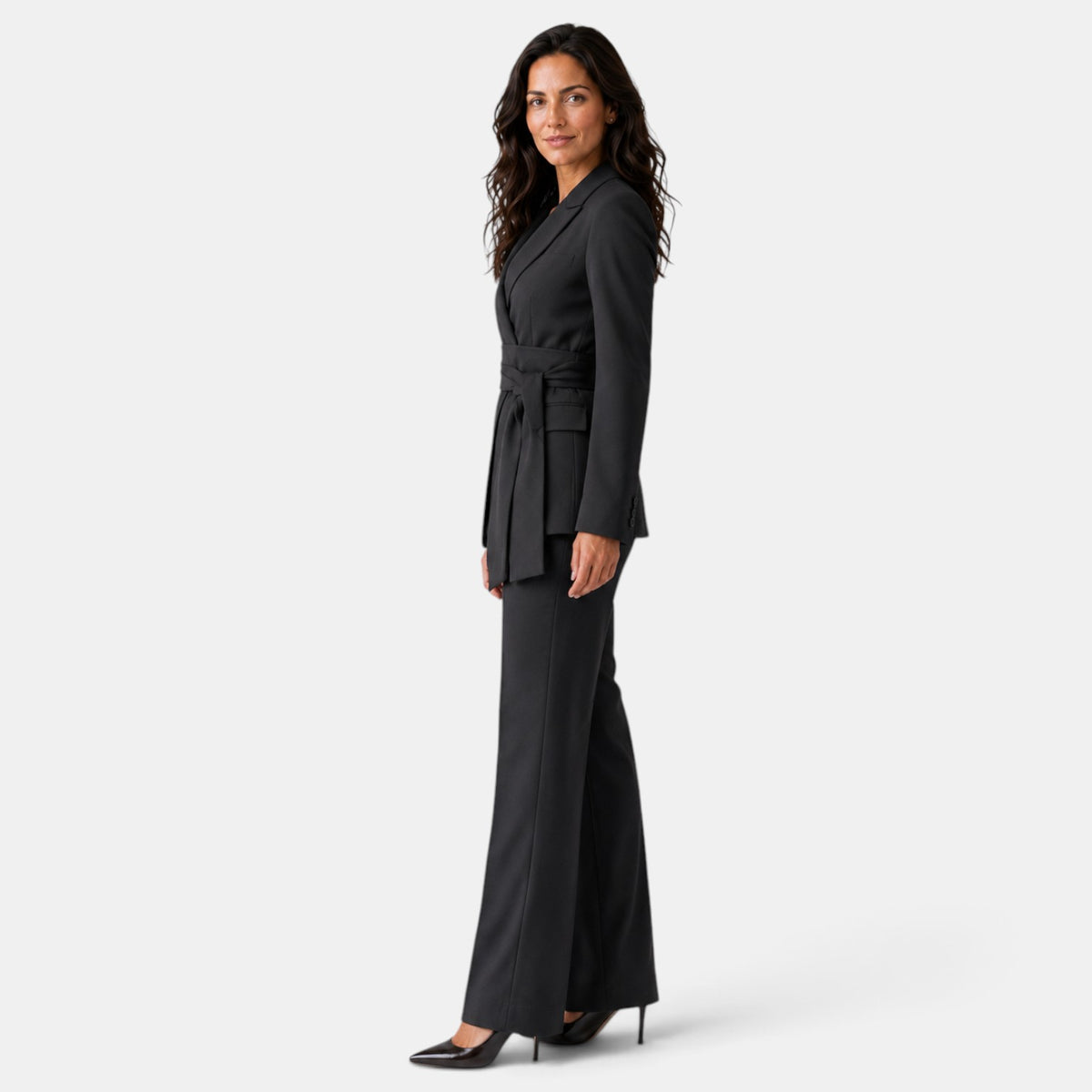 Women's Blazer and Straight-Leg Pants Set