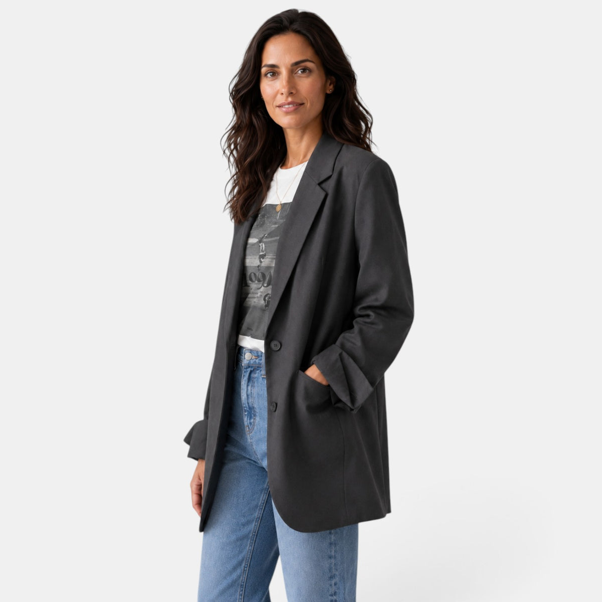 Women's Two-Button Oversized Blazer