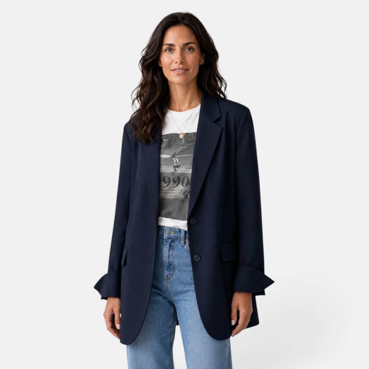 Women's Two-Button Oversized Blazer