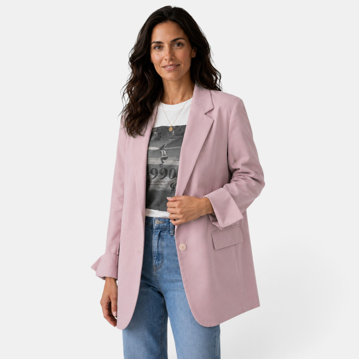 Women's Two-Button Oversized Blazer