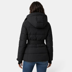 Abrigo Acolchado Mujer con Cinturón y Capucha - Invierno Urbano
