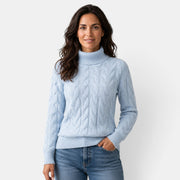 Jersey Mujer de Punto Trenzado con Cuello Alto - Cálido de Invierno
