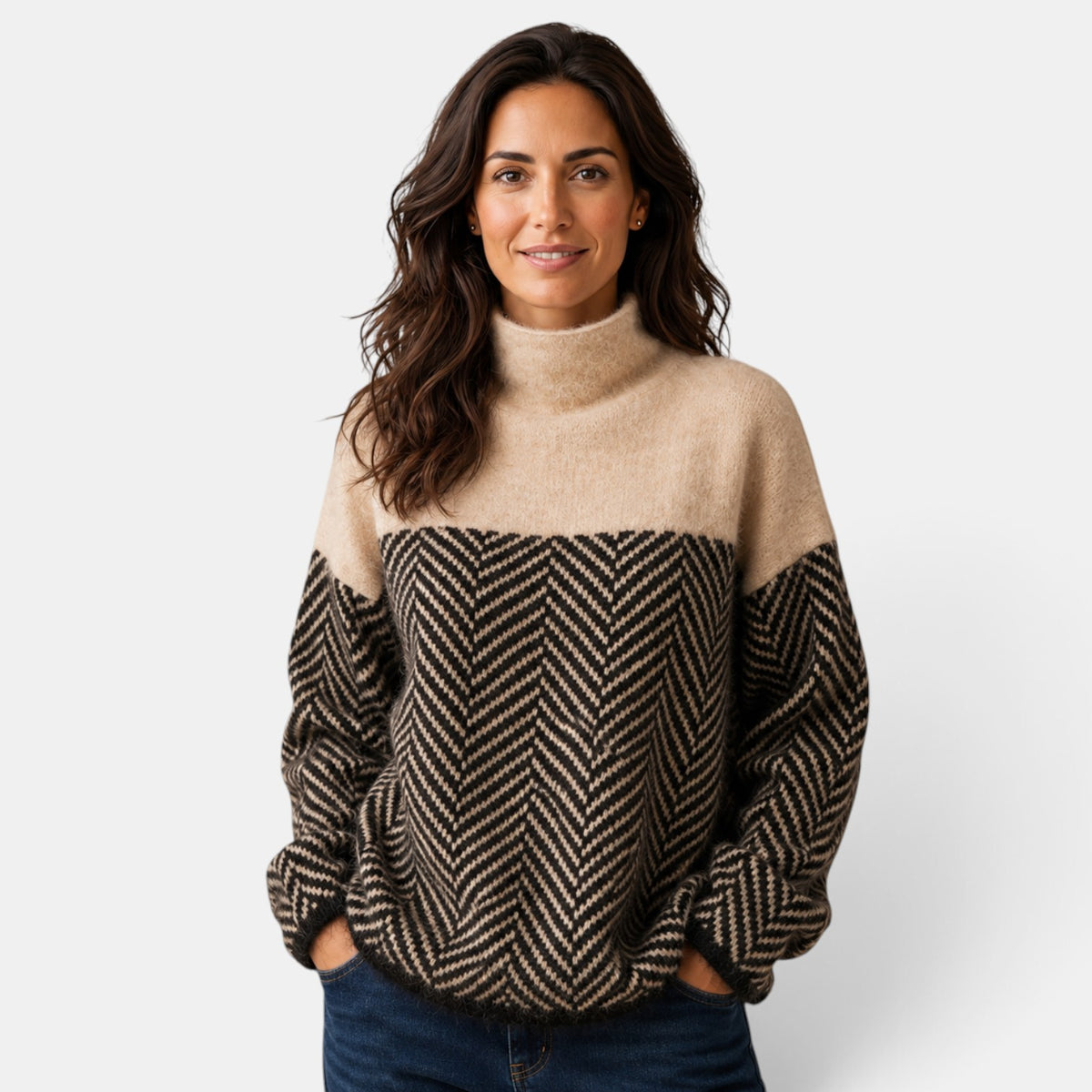 Suéter Mujer Cuello Alto