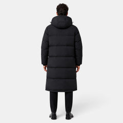 Abrigo Acolchado Largo para Hombre con Capucha - Impermeable al Viento y Cálido