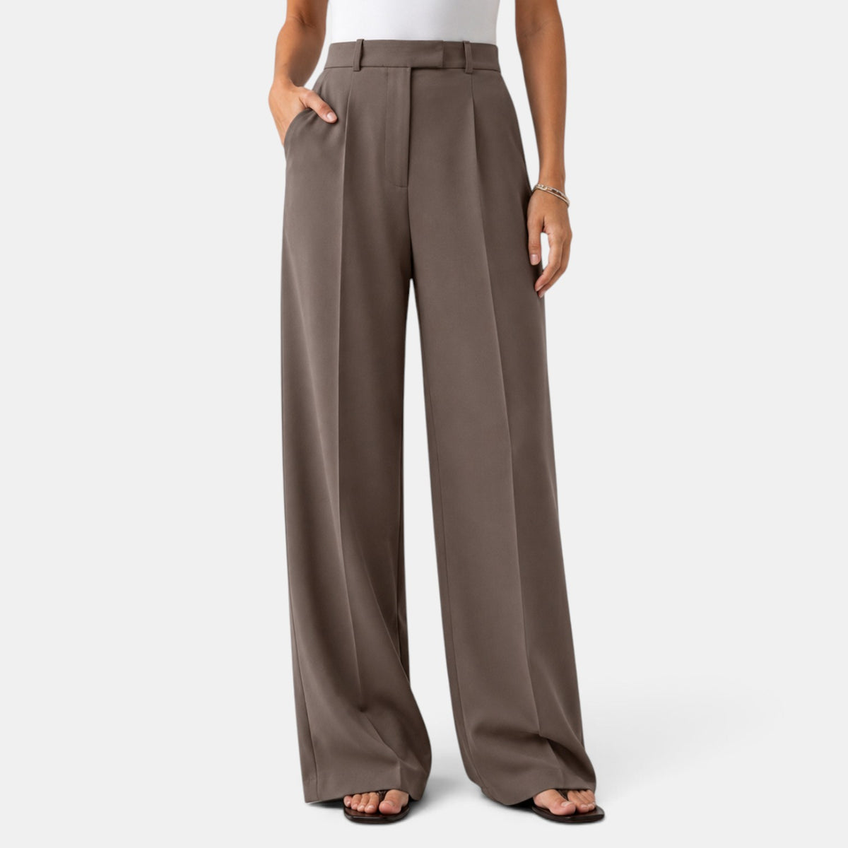 Pantalón de Vestir Mujer Pierna Ancha