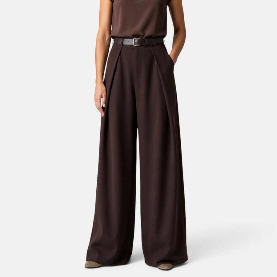 Pantalón de Vestir Mujer Marrón Chocolate