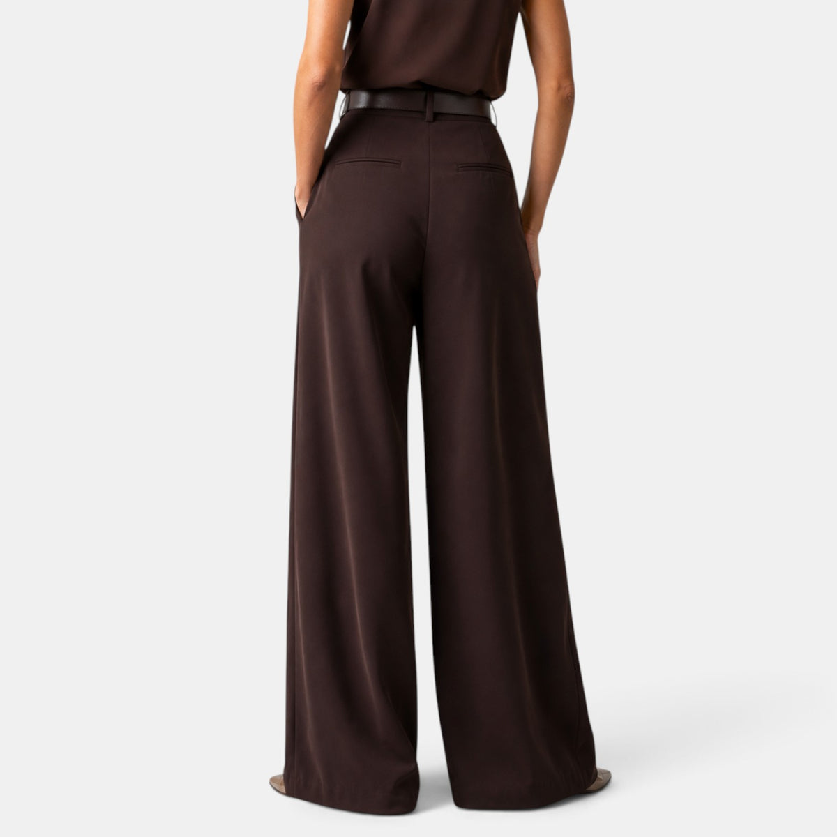 Pantalón de Vestir Mujer Marrón Chocolate