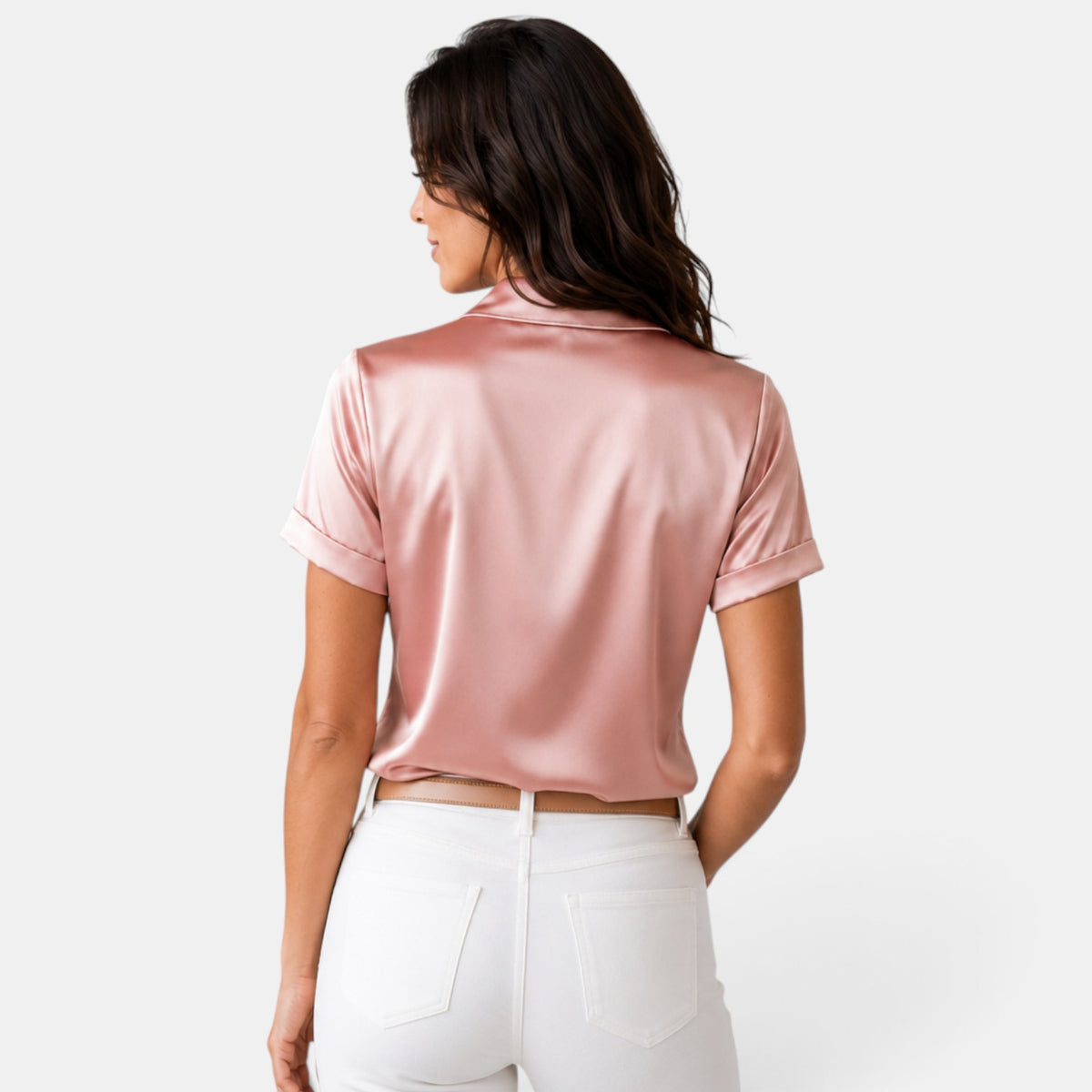 Blusa Satinada Mujer con Lazo