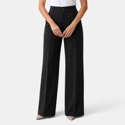 Pantalón de Vestir para Mujer de Tiro Alto y Corte Recto con Pinzas y Bolsillos