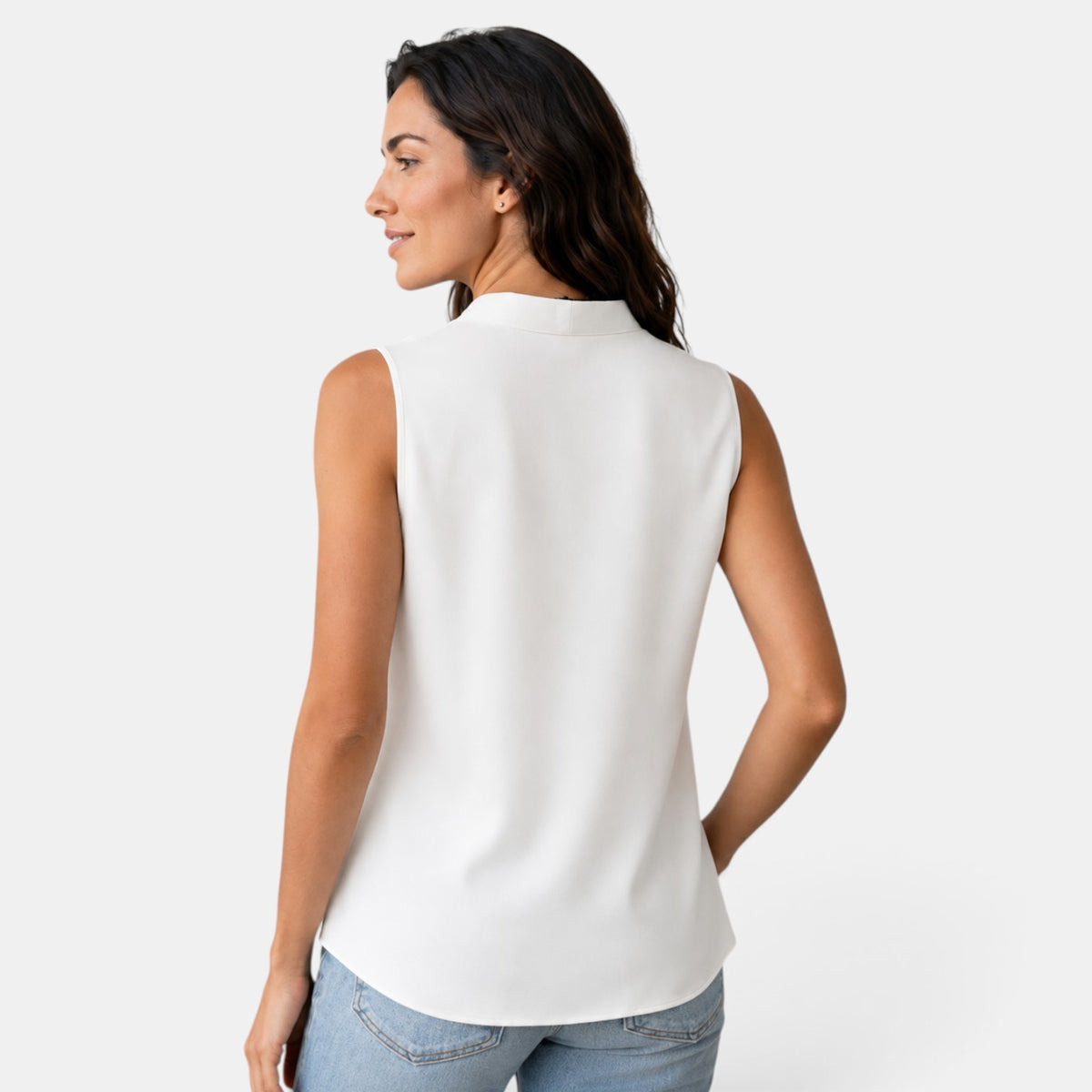 Blusa Satinada Mujer Escote V