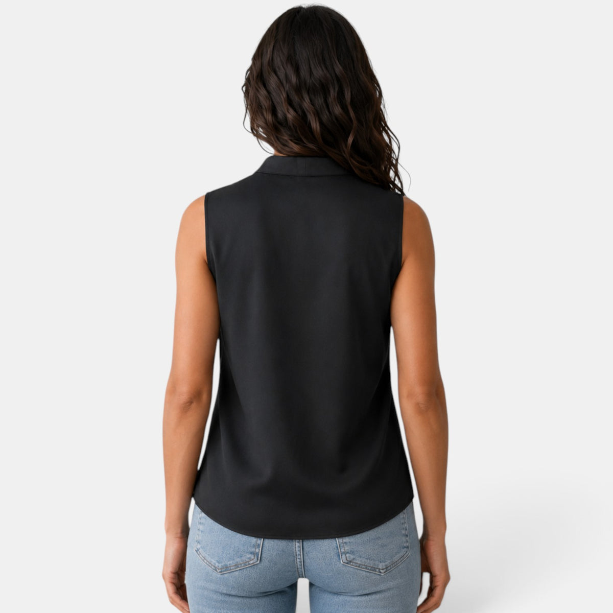 Blusa Satinada Mujer Escote V